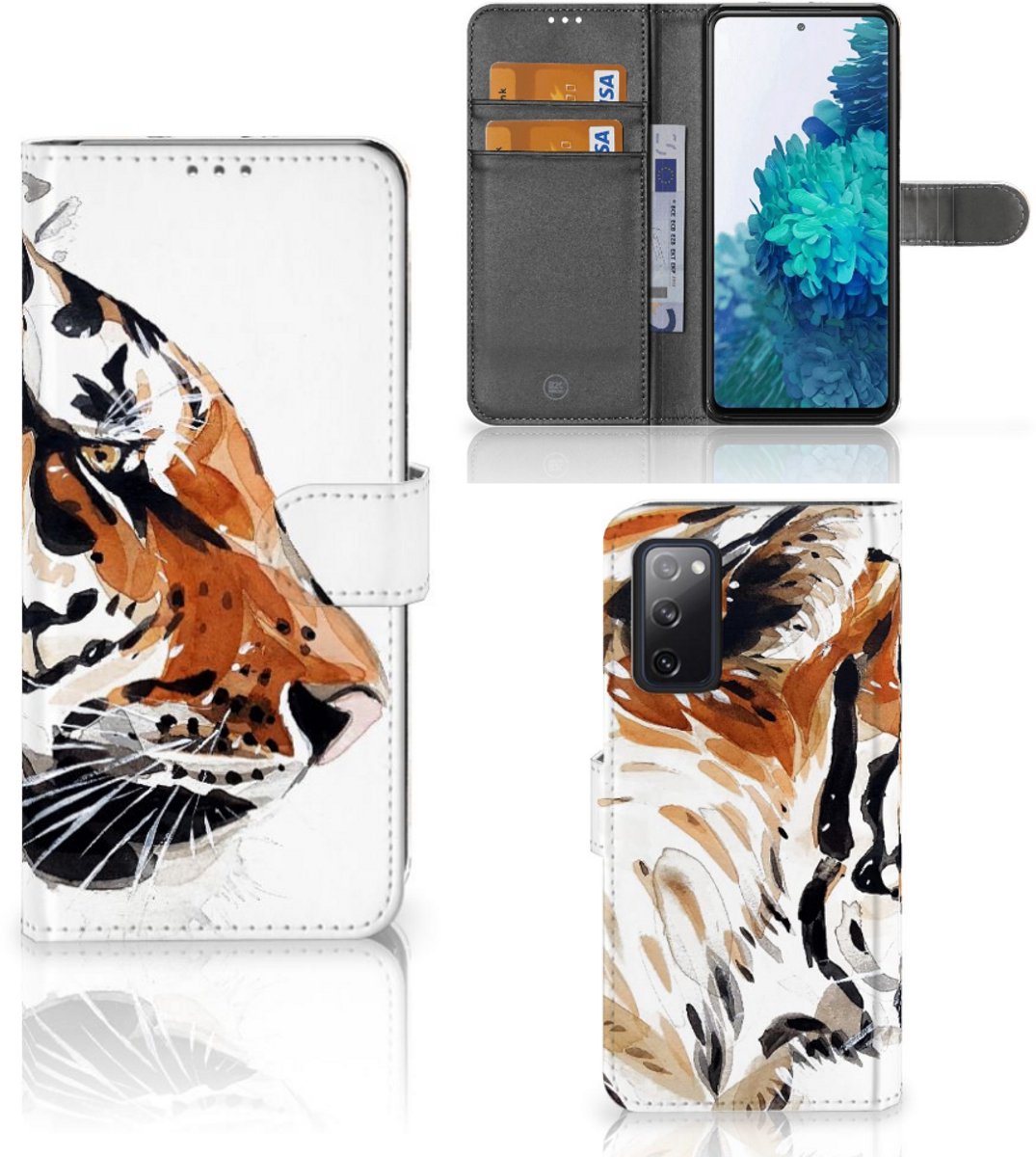 Hoesje Samsung Galaxy S20 FE Watercolor Tiger