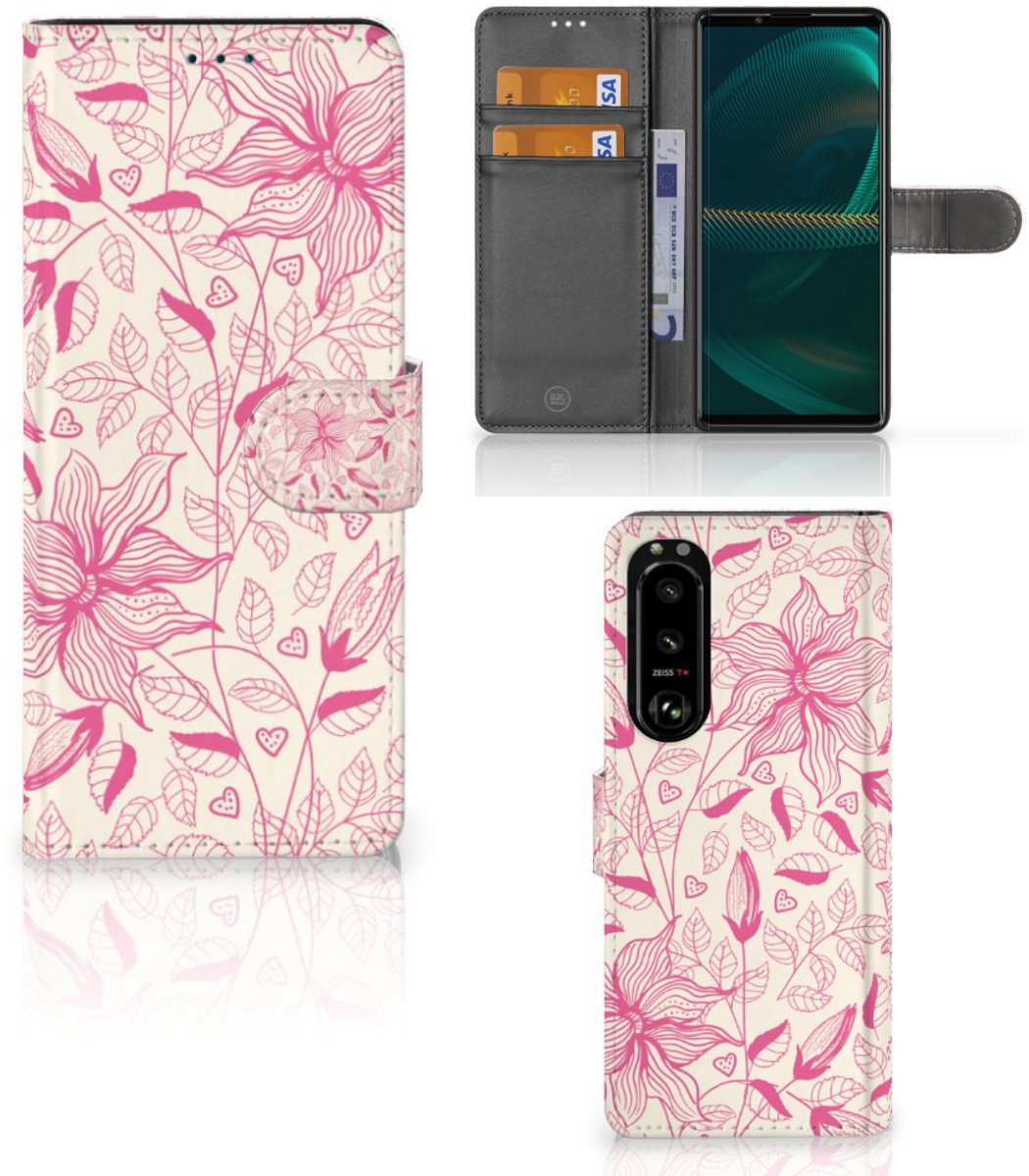 Sony Xperia 5III Hoesje Pink Flowers