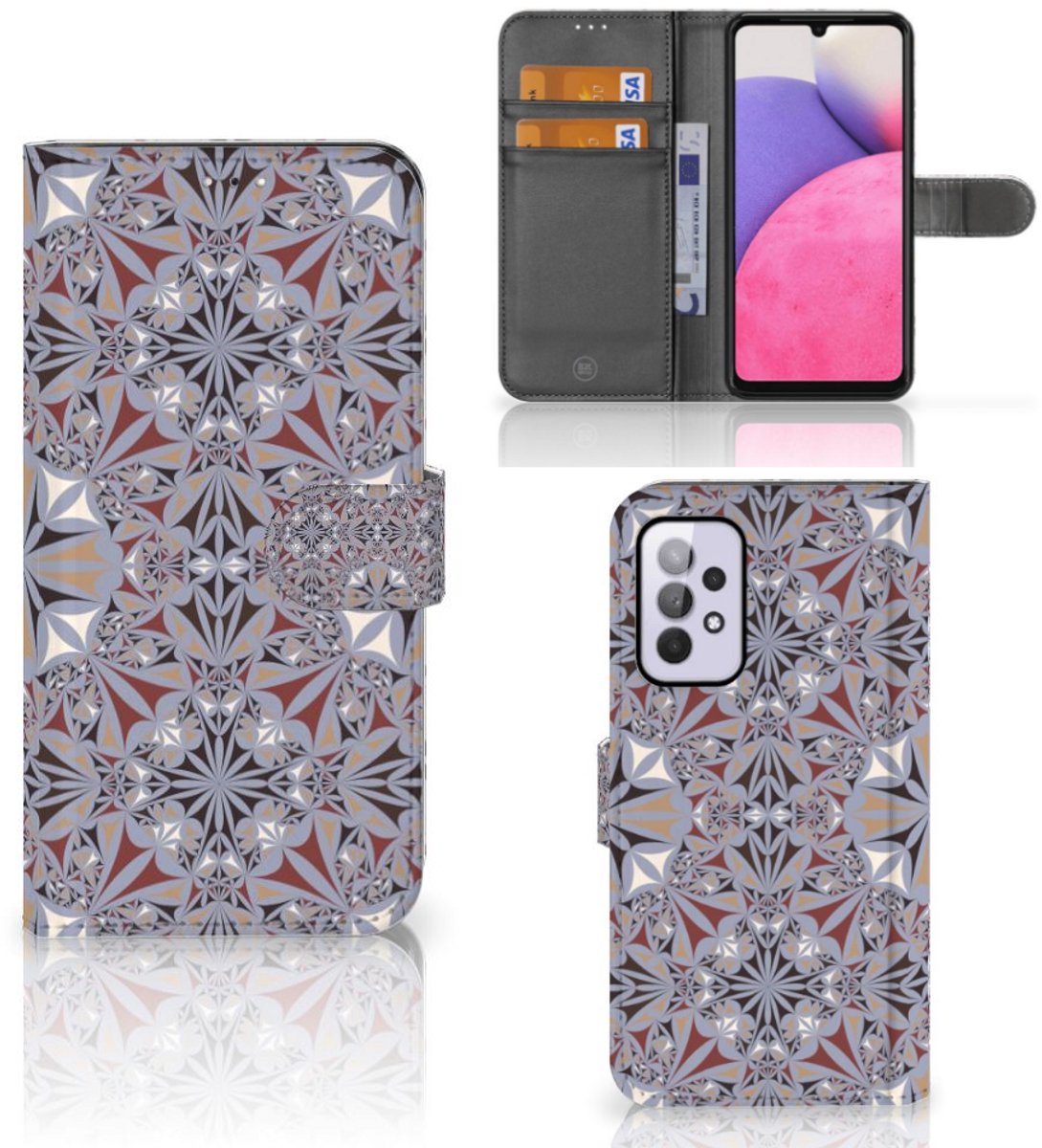 Samsung Galaxy A33 5G Bookcase Flower Tiles