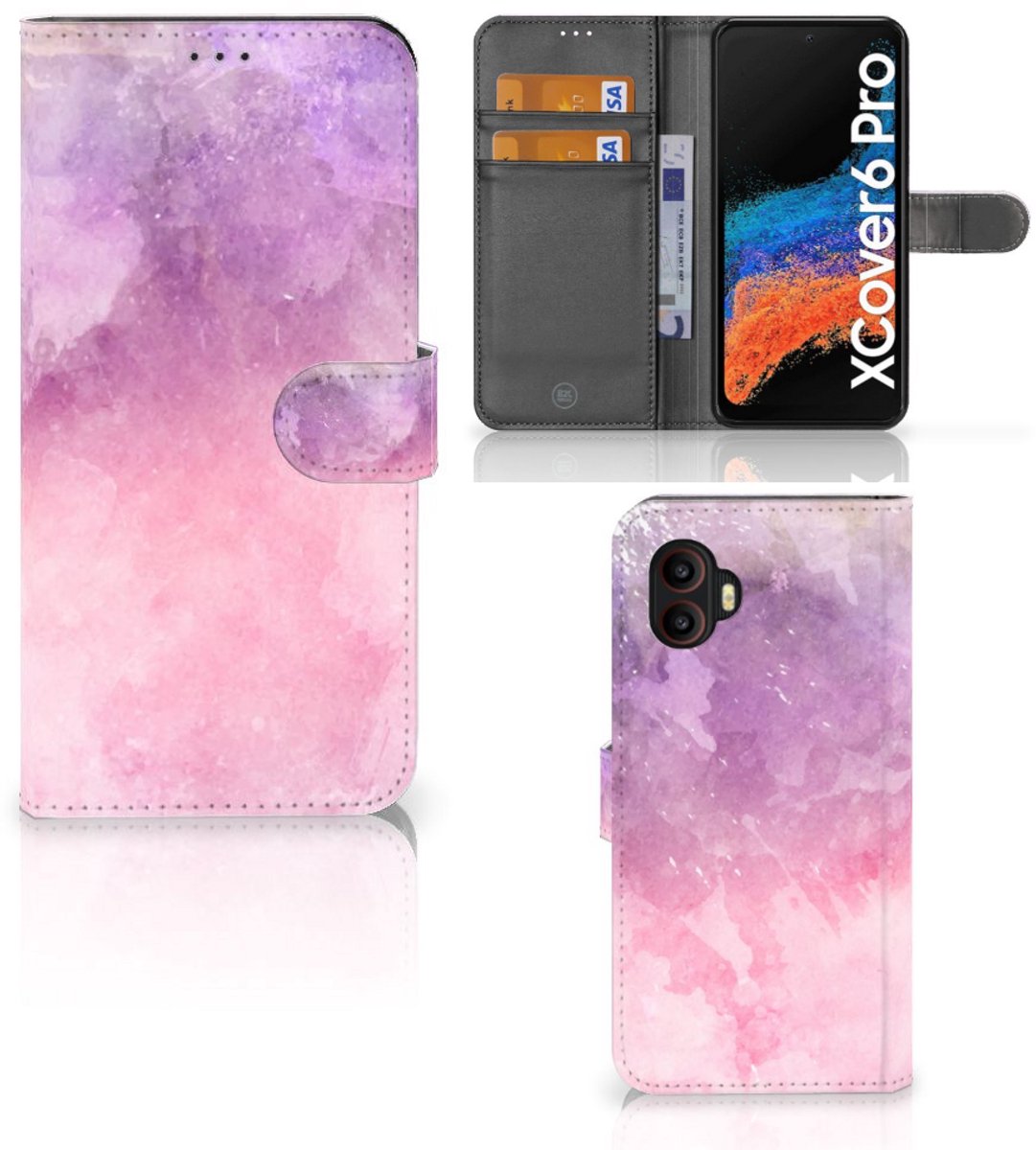Hoesje Samsung Galaxy Xcover 6 Pro Pink Purple Paint