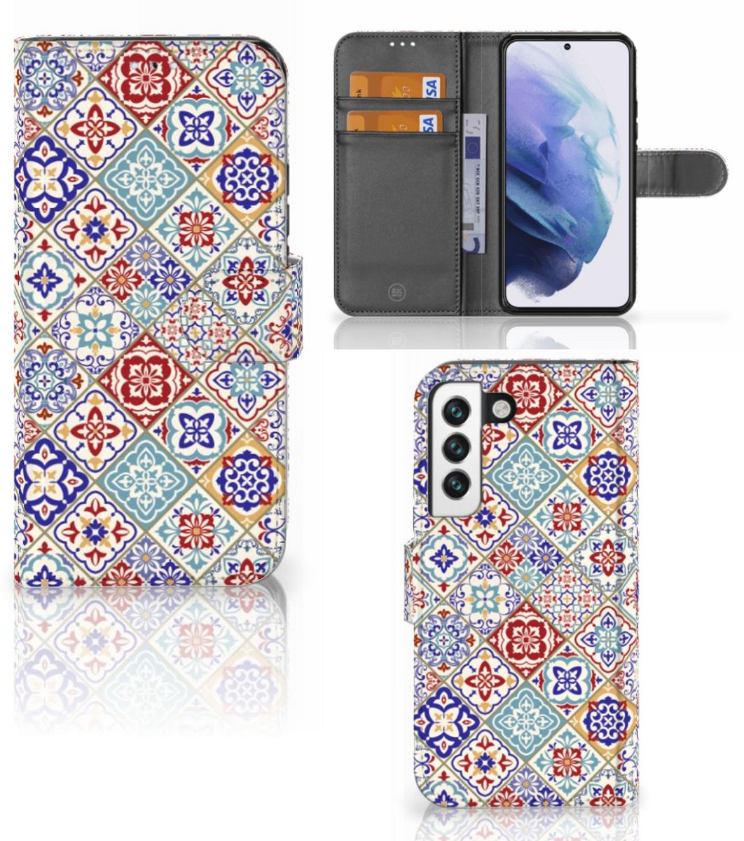 Samsung Galaxy S22 Bookcase Tiles Color