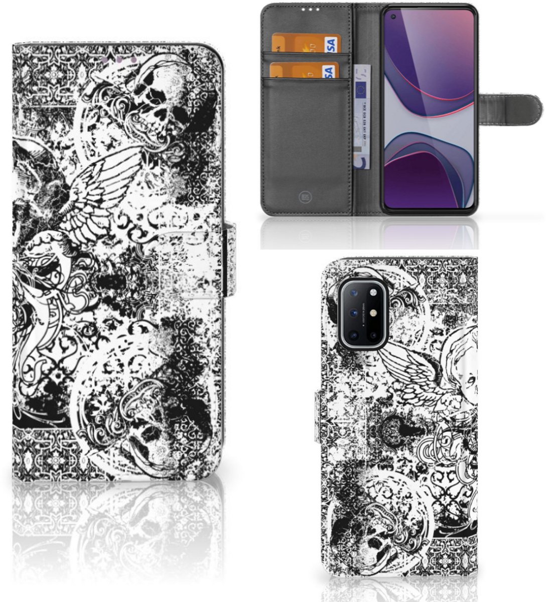 Telefoonhoesje met Naam OnePlus 8T Skulls Angel
