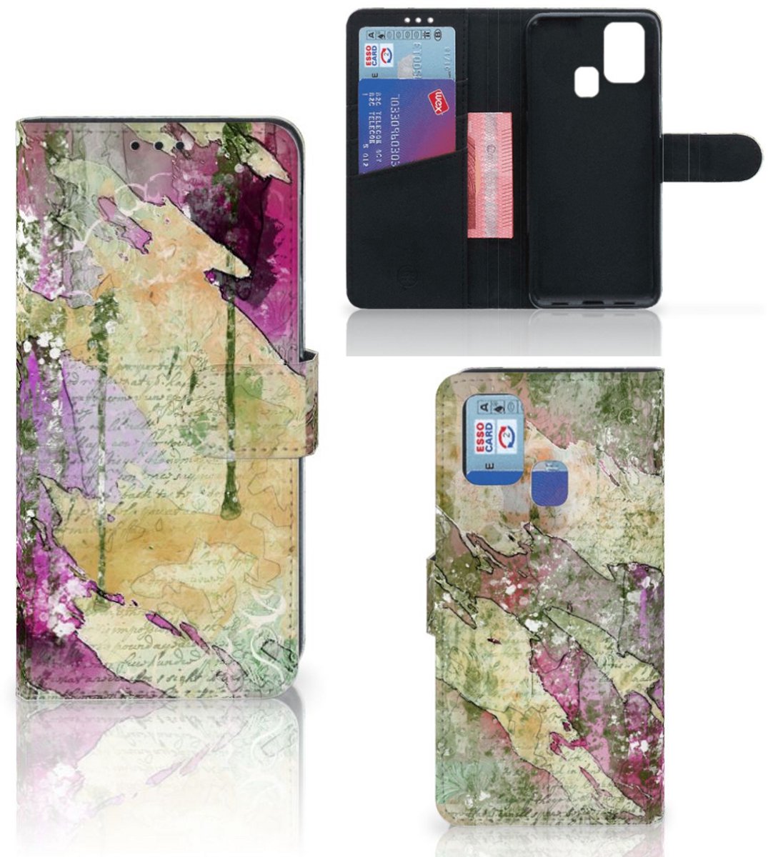 Book Case voor Hoesje Samsung Galaxy M31 Letter Painting