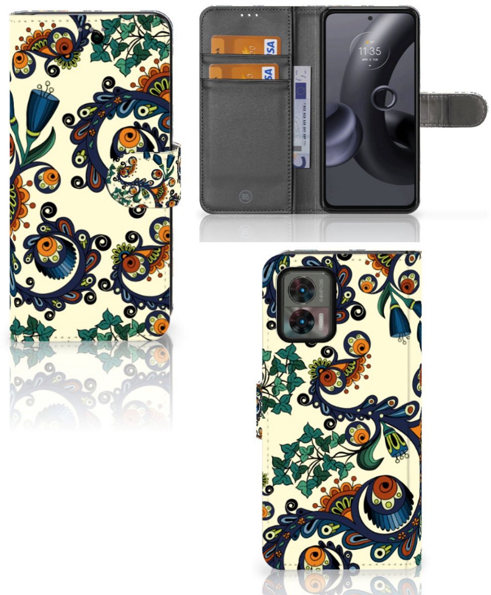 Wallet Case Motorola Edge 30 Neo Barok Flower