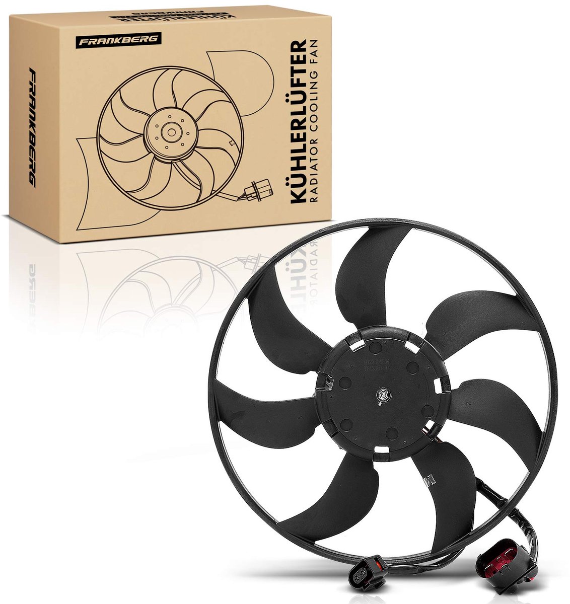 Frankberg 1x Motorradiateur Enkele ventilator