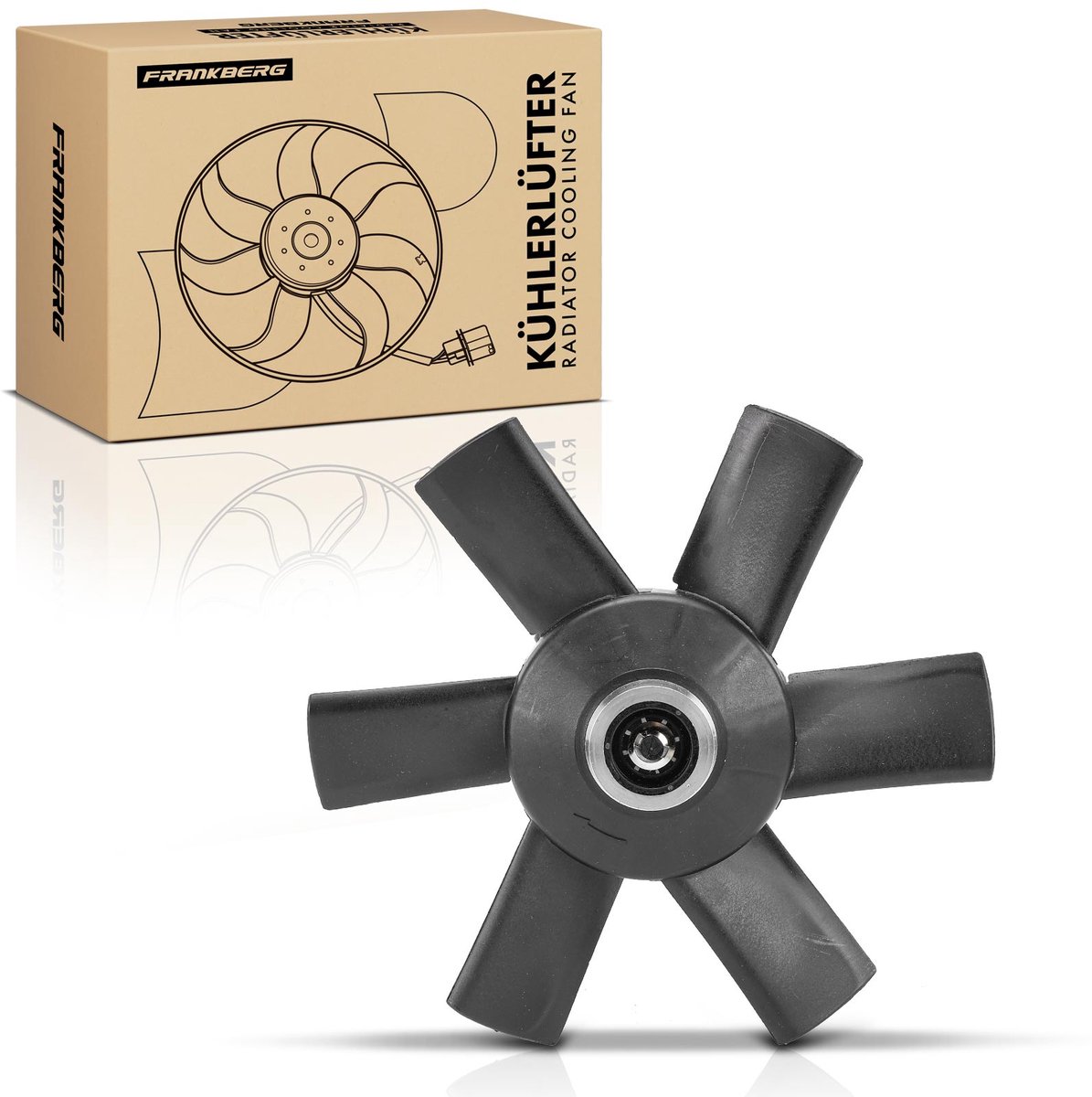 Frankberg 1x Motorradiateur Enkele ventilator