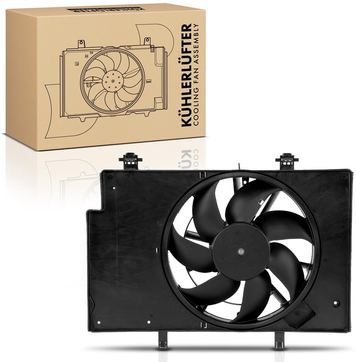 Frankberg 1x Motorradiateur Enkele ventilator