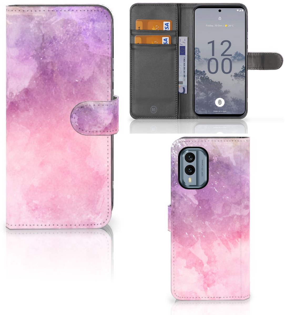 Hoesje Nokia X30 Pink Purple Paint