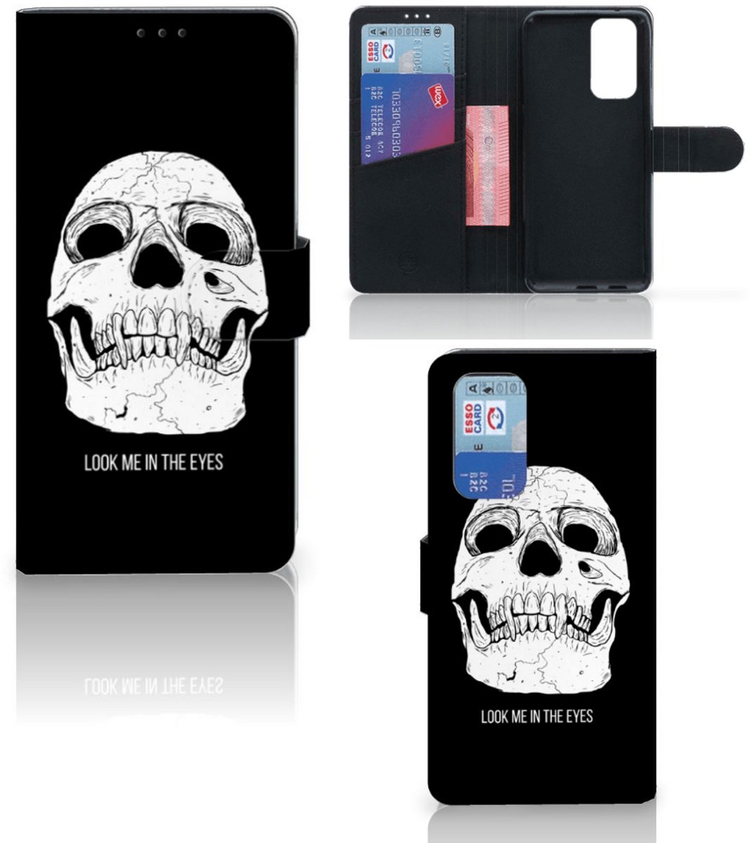 Boekhoesje voor Telefoonhoesje met Naam OnePlus 9 Pro Skull Eyes