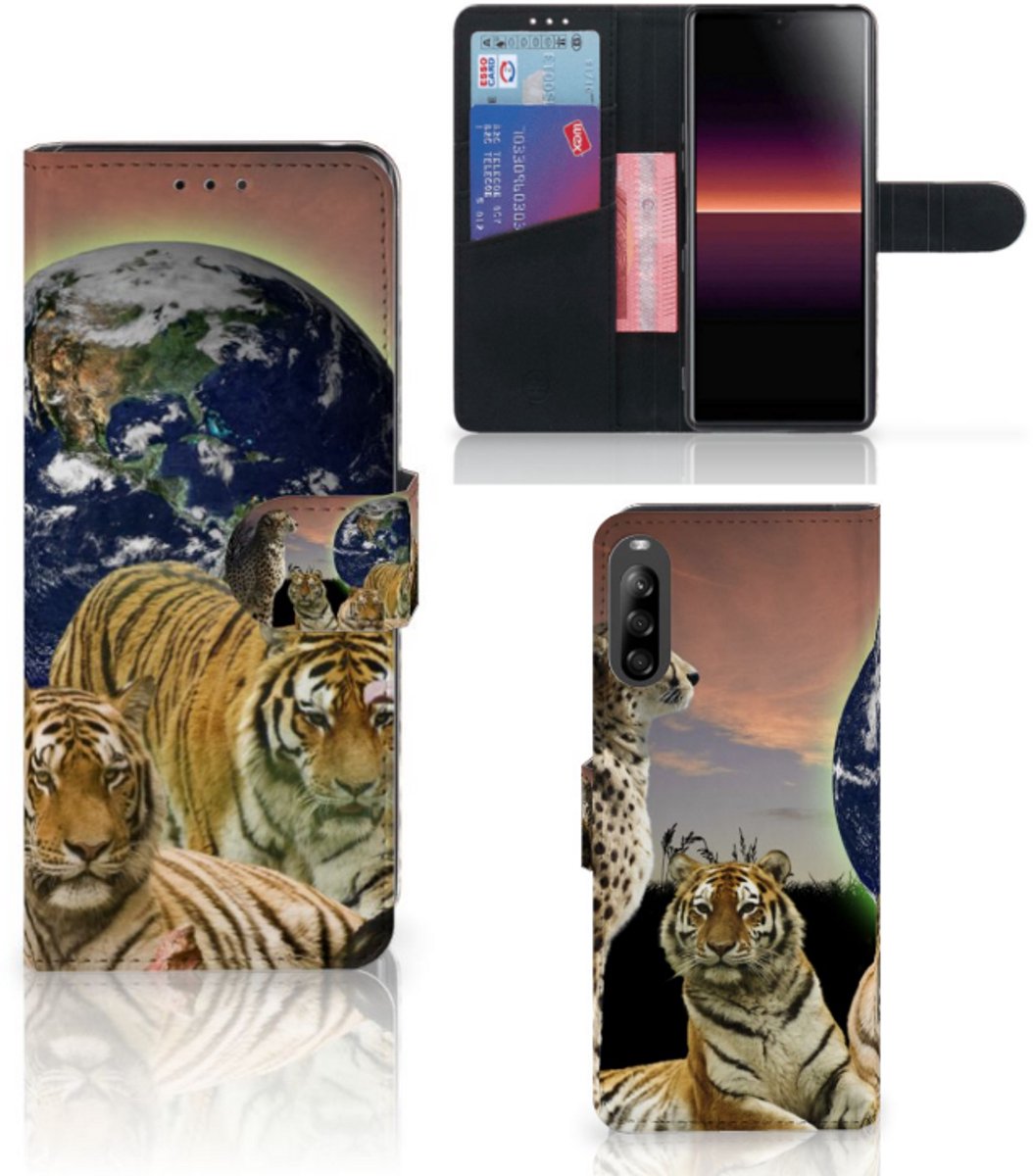 Sony Xperia L4 Telefoonhoesje met Pasjes Roofdieren