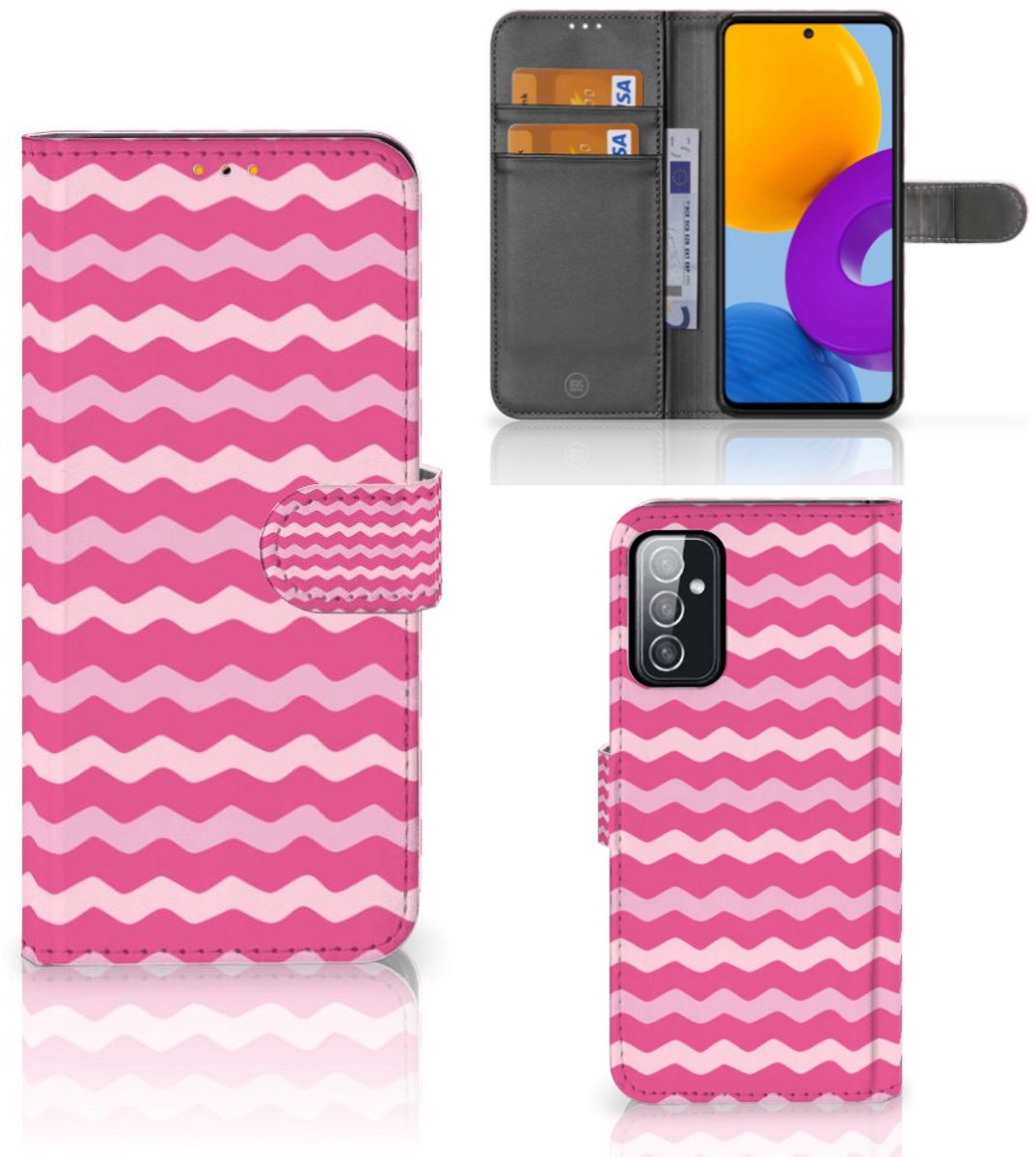 Samsung Galaxy M52 Telefoon Hoesje Waves Pink
