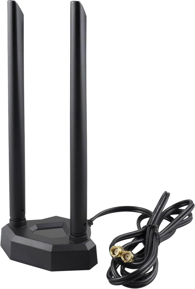 Wifi Bluetooth Antenne - Draadloze Versterker - Netwerk Signaal Verbeteren - Omnidirectioneel Dual Band - 150 cm Kabel - Zwart