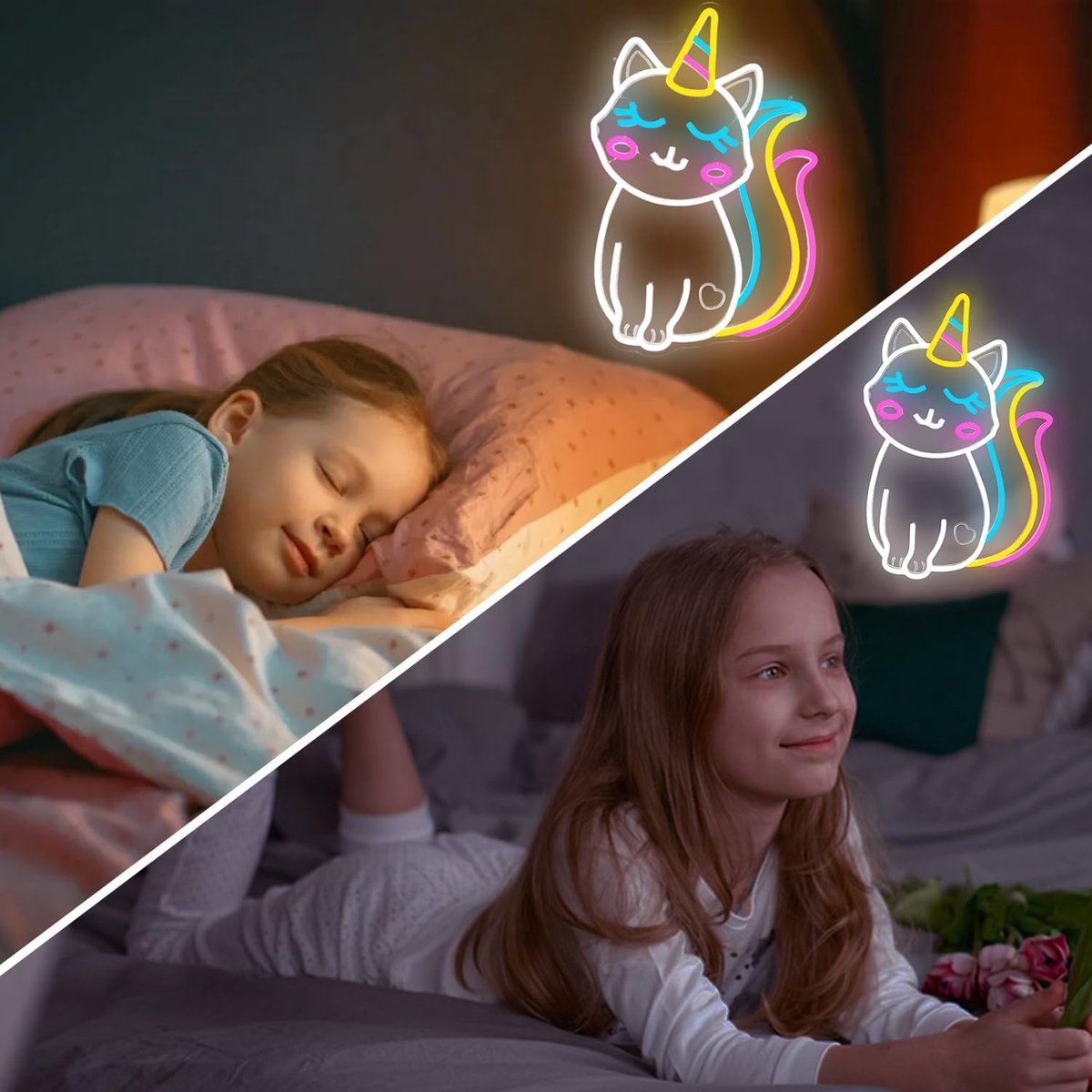 Kittycorn Neonbord - Kat Eenhoorn Licht - Kamer Decoratie - Instelbare Helderheid - Niet Gespecificeerd - EenhoornCat — cadeau in Wonen & Interieur - foto 4