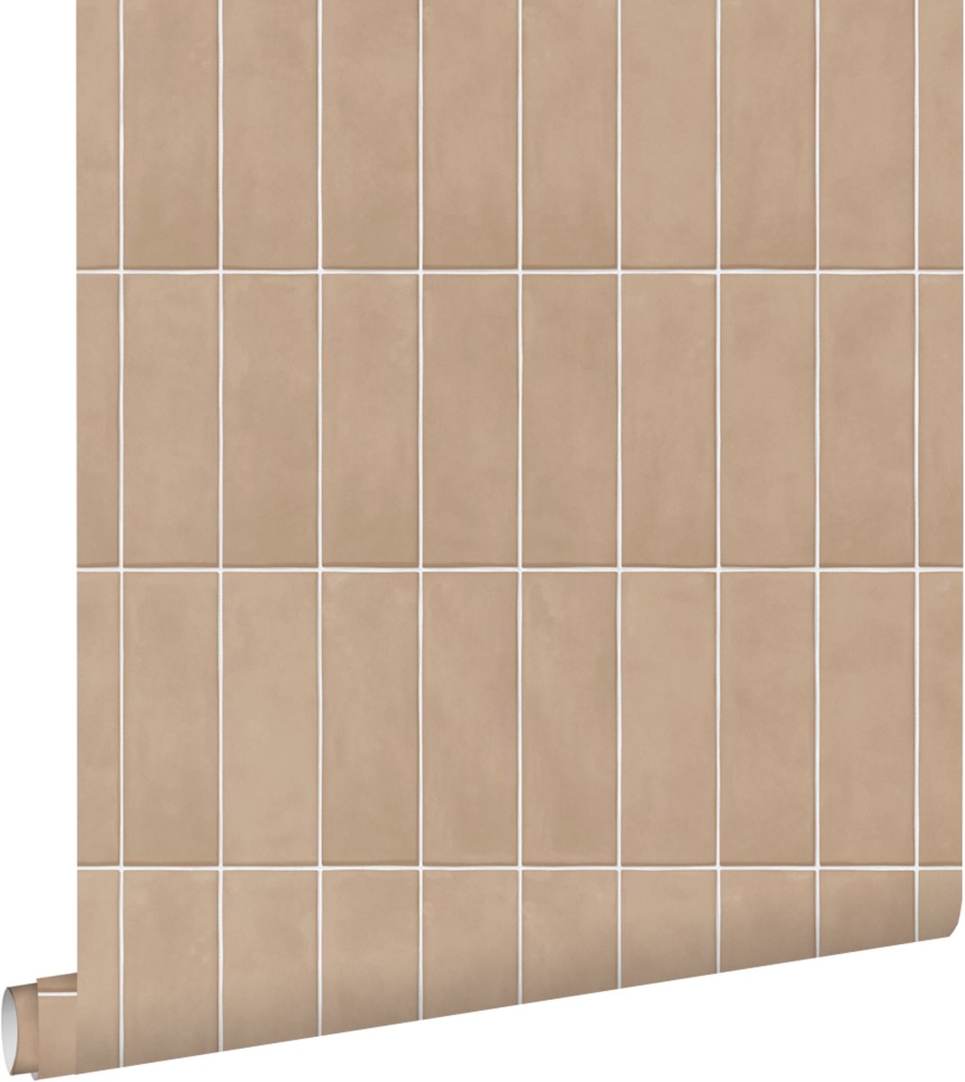 ESTAhome behang tegelmotief beige - 50 x 900 cm - 131536