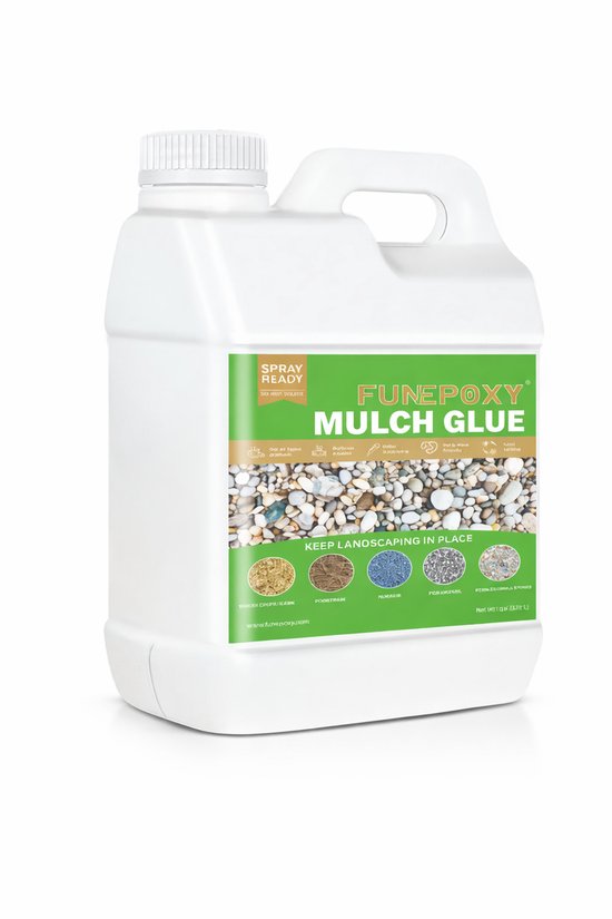 Grindlijm & Mulchlijm 1L - Spuitklaar en Sneldrogend - Lijm Voor Tuin, Grind & Boomschors - Transparant - 1 Liter