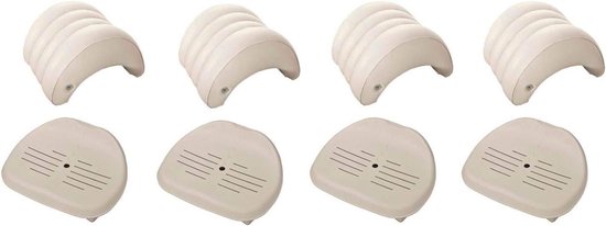 Intex Pure Spa Hot Tub Verwijderbare Hoofdsteun & Seat Accessoires (4-Pack)