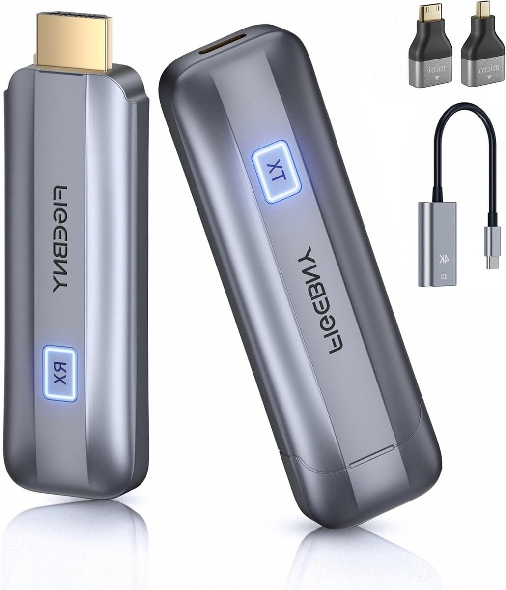 Draadloze HDMI Zender Ontvanger - HDMI Extender Kit - Streamen naar Monitor - 4K Ultra HD - 30.5 meter bereik