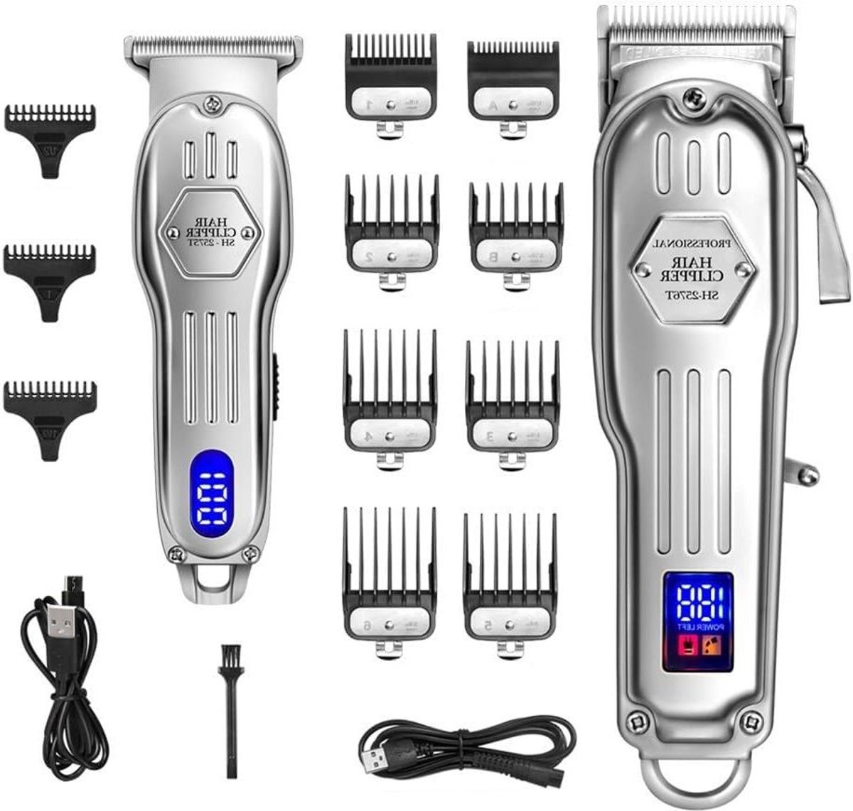 Kapper Tondeuse Kit - Baard Trimmer - Professioneel Knippen - Volledig Metalen - 900 g - null
