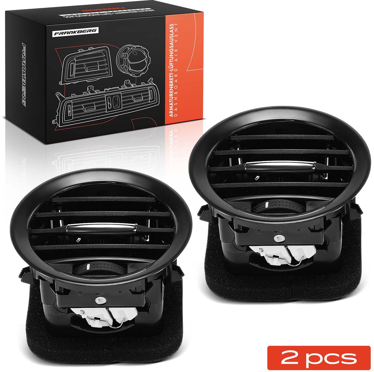 Frankberg 2x luchtuitstroomrooster dashboard voor voor Opel Adam Corsa