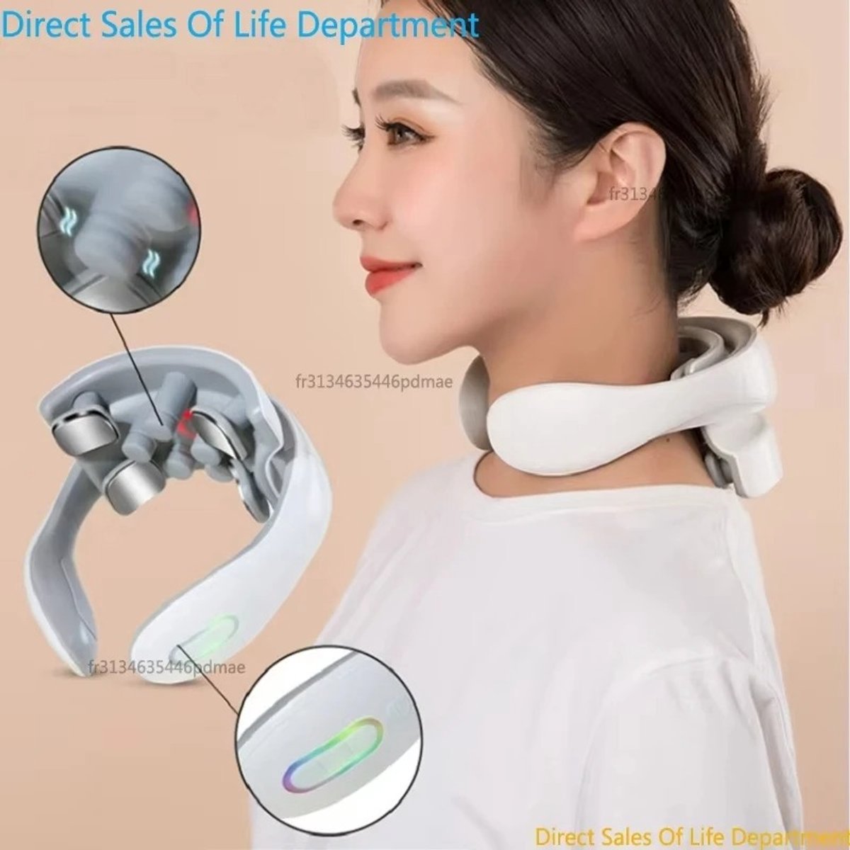 Zolara Nekmassage apparaat met Verwarming en Trillingen - Massagekussen - Elektrische Cervicale Massage - 4 Massagekoppen - USB Oplaadbaar - Pijnverlichting Nek en Schouders