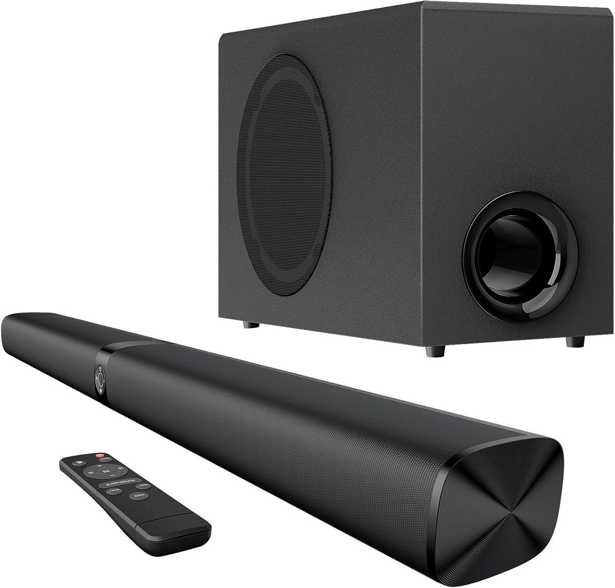 Soundbar met subwoofer - Home cinema geluid - Film en gaming - Instelbare diepe bas - 110 W - Zwart