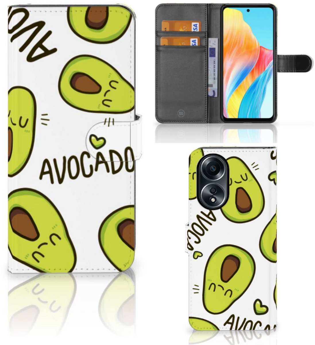 OPPO A58 4G Leuk Hoesje Avocado Singing