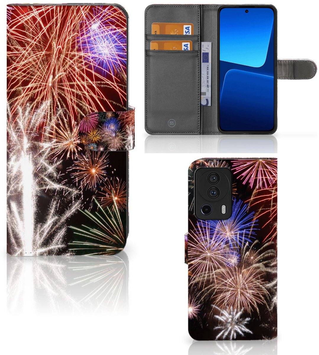 Xiaomi 13 Lite Wallet Case met Pasjes Vuurwerk
