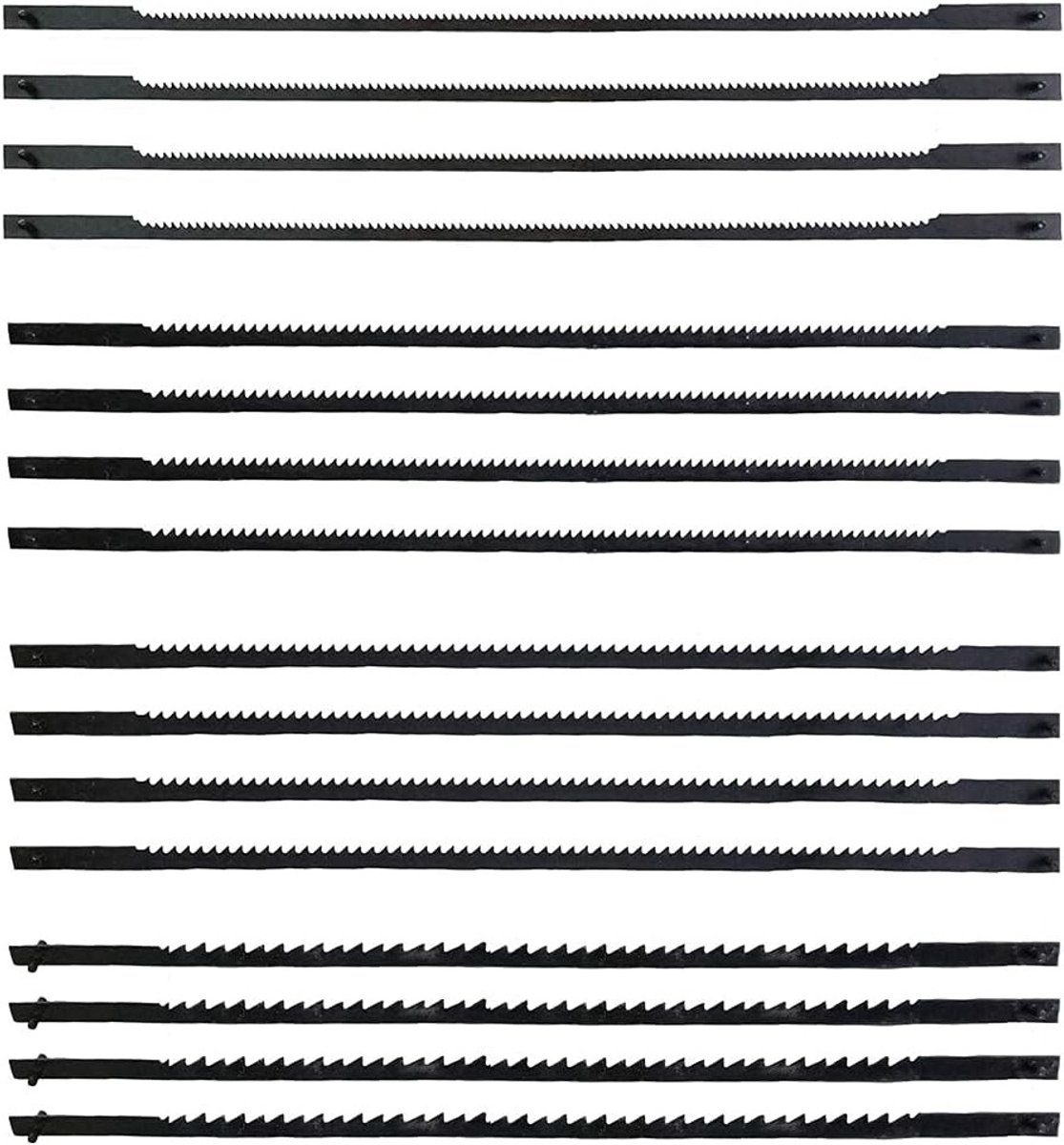 16-delige Scrollzaagbladen Set, Geschikt voor Hout, Plastic en Lichtgewicht Metaal, 10/15/18/24 Tanden, 130 mm, Ideaal voor Precisiewerk en Hobbyprojecten