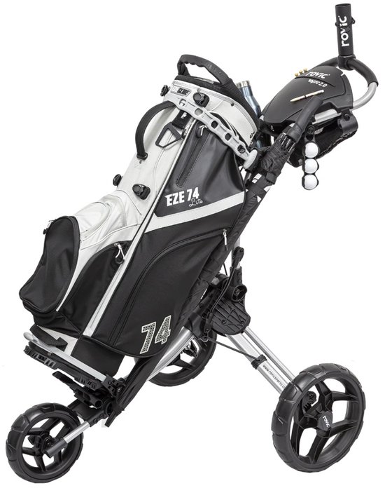 Rovic RV-1C 2.0 Golftrolley - Zilver Zwart — afbeelding 2