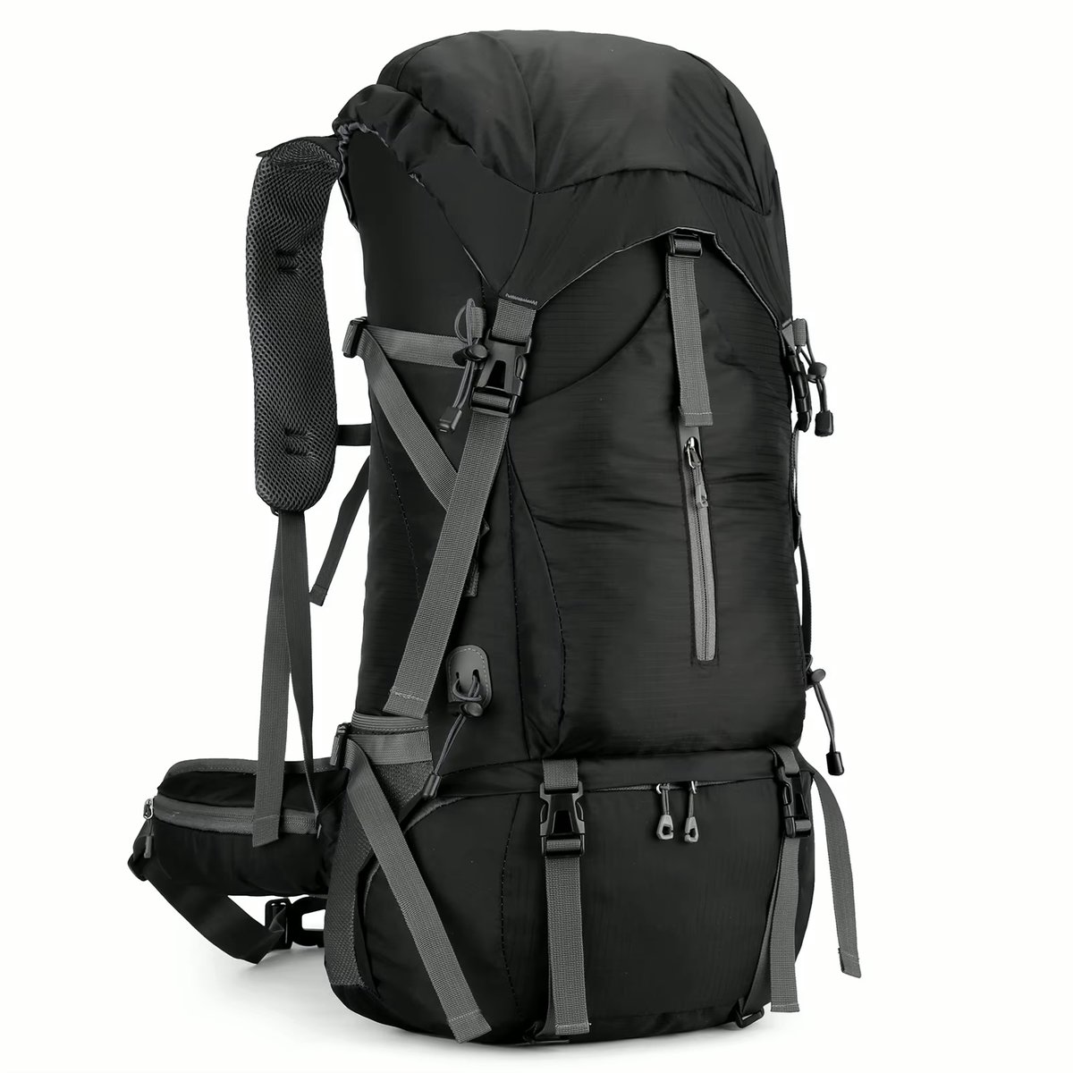Hiking Rugzak 70L - Trekking Rugzak - Waterdicht - Met Regenhoes - Outdoor Backpack - zwart