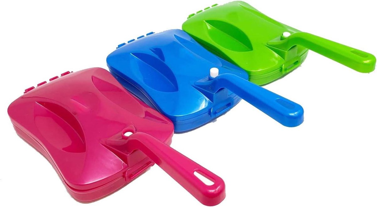 Hand Carpet Table Brush - Kruimelstofzuiger Bank - Snel Oppervlakken Reinigen - Dubbele Veegborstels - 1 stuk - Blauw