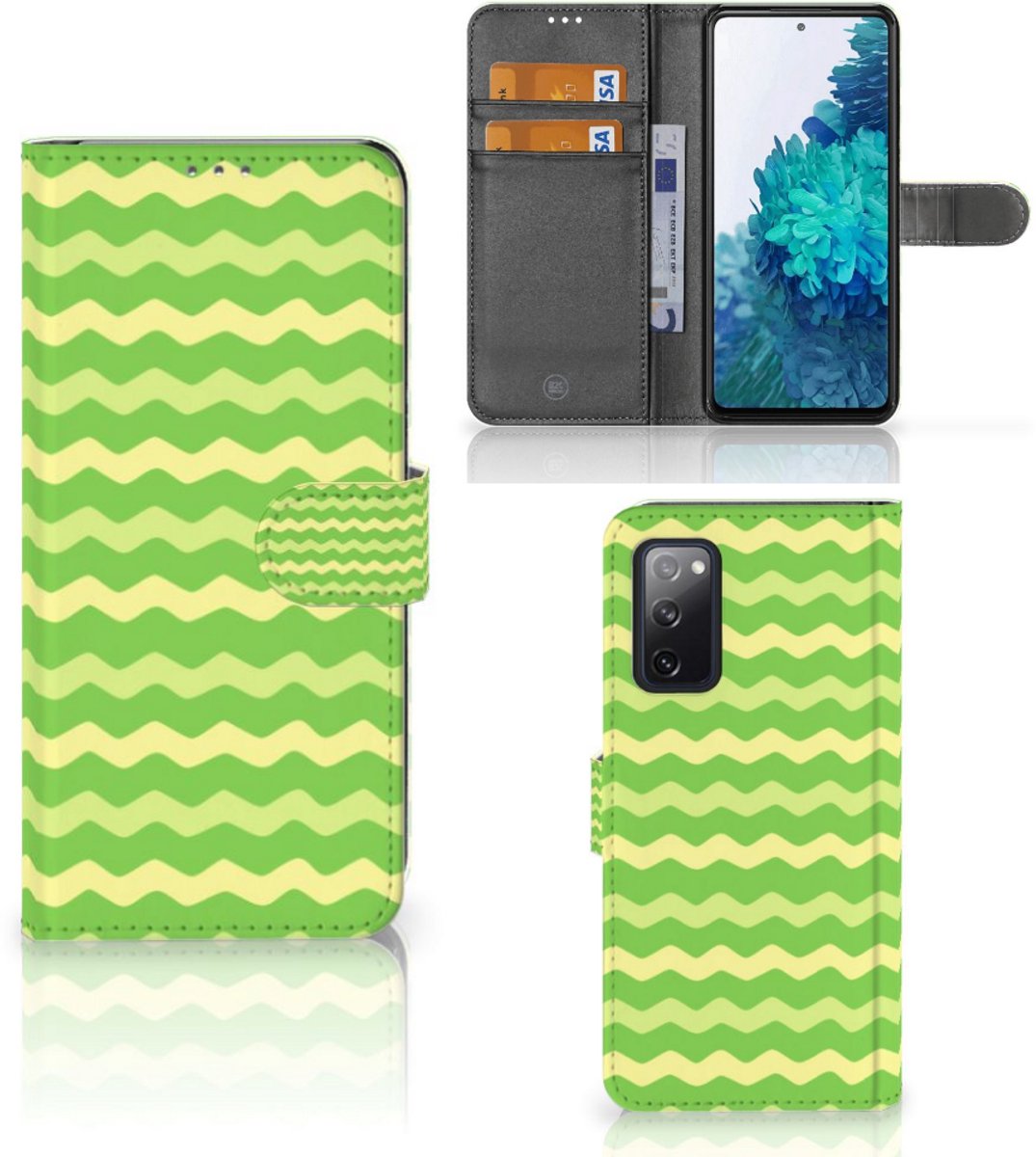 Samsung Galaxy S20 FE Telefoon Hoesje Waves Green