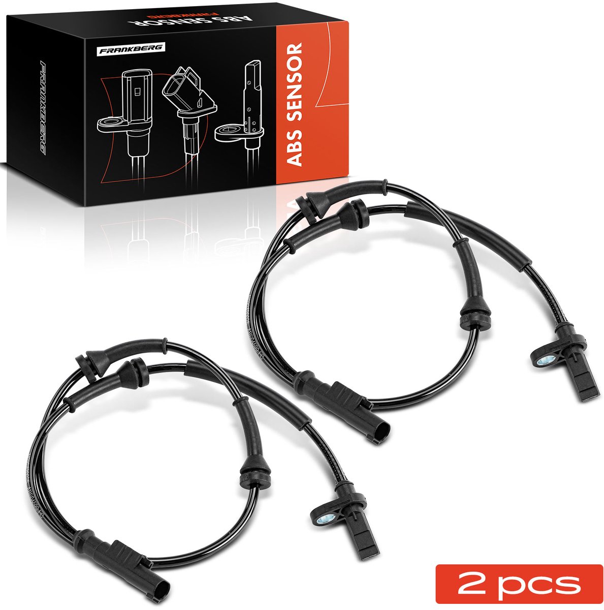 Frankberg 2x ABS-sensor achteras links rechts voor Fiat Panda 312 3