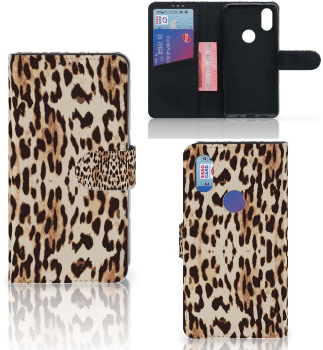 Xiaomi Mi Mix 2s Telefoonhoesje met Pasjes Leopard