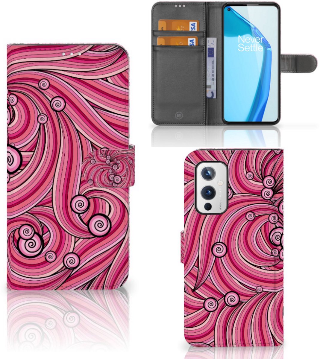 OnePlus 9 Hoesje Swirl Pink