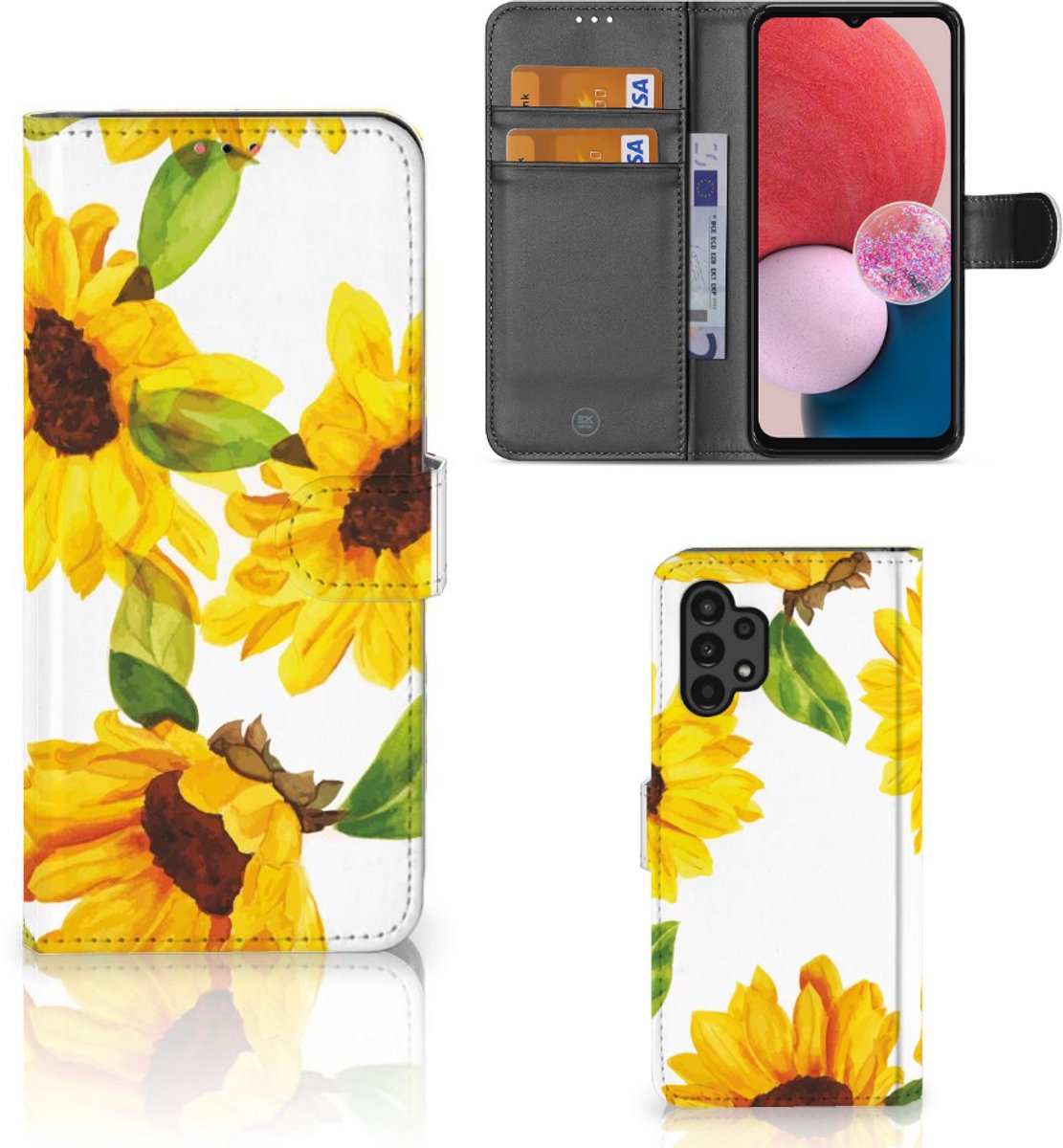 Hoesje voor Samsung Galaxy A13 (4G) Zonnebloemen
