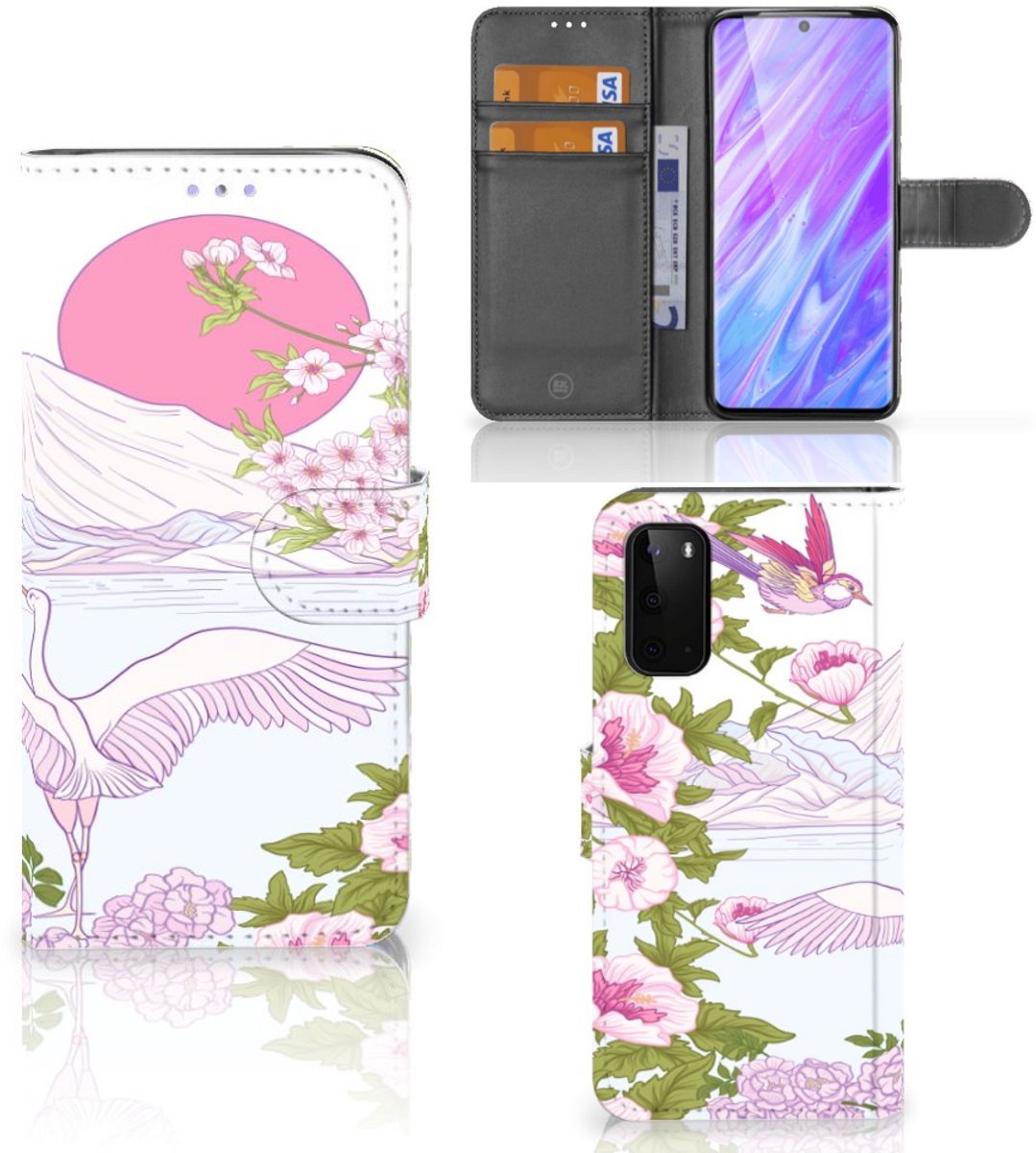 Samsung Galaxy S20 Telefoonhoesje met Pasjes Bird Standing