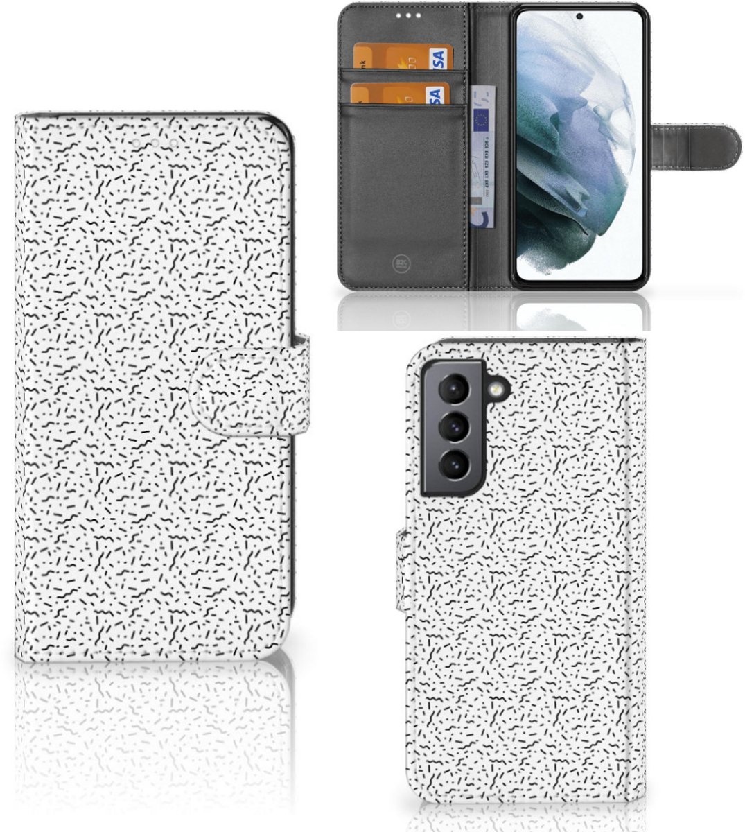 Samsung Galaxy S21 FE Telefoon Hoesje Stripes Dots