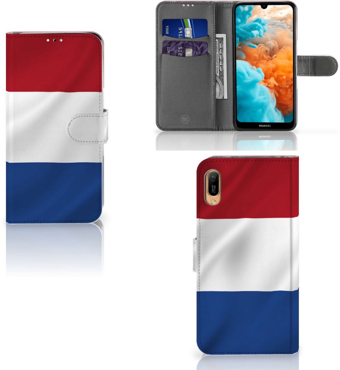 Huawei Y6 (2019) Bookstyle Case Nederlandse Vlag