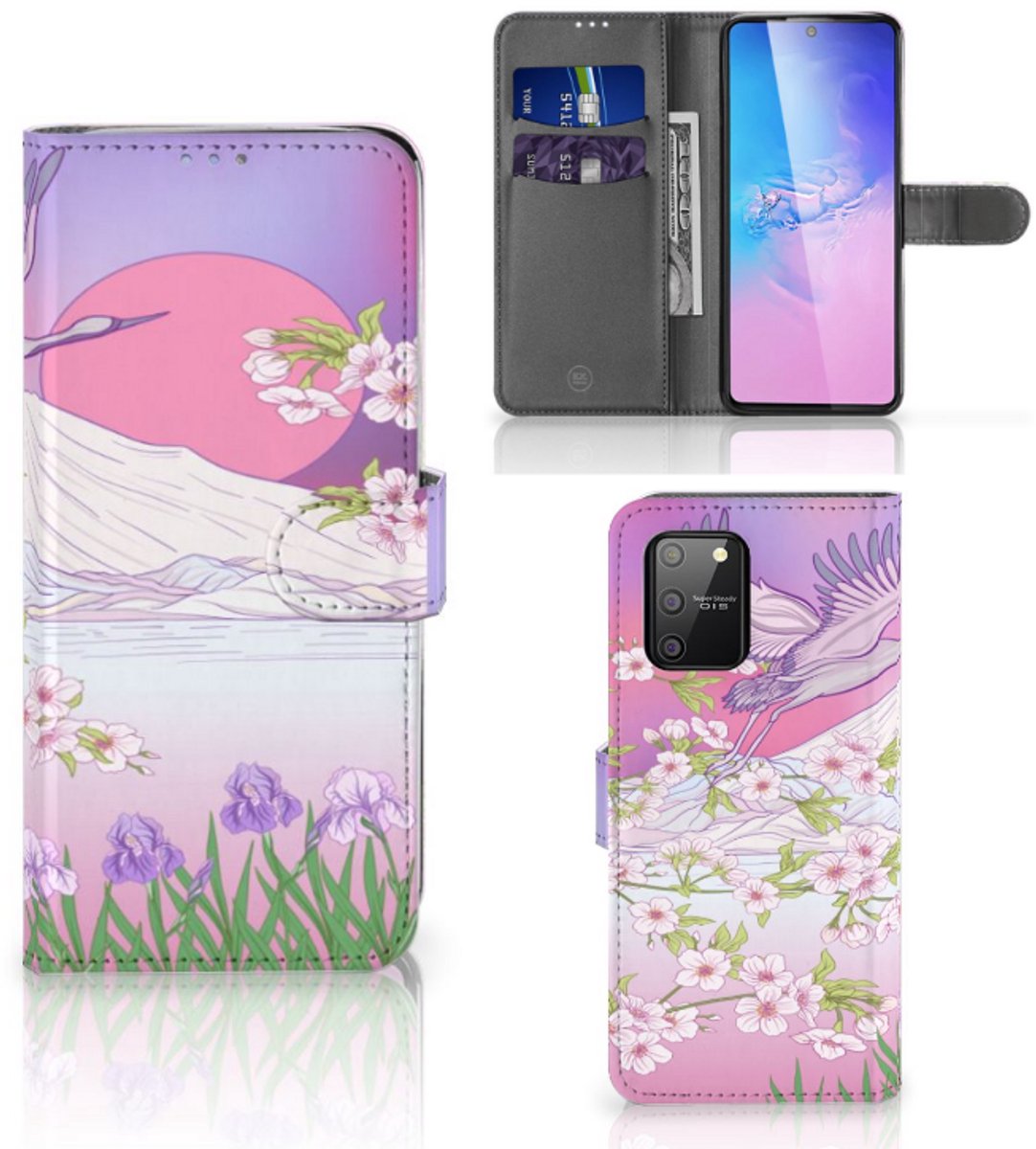 Samsung S10 Lite Telefoonhoesje met Pasjes Bird Flying
