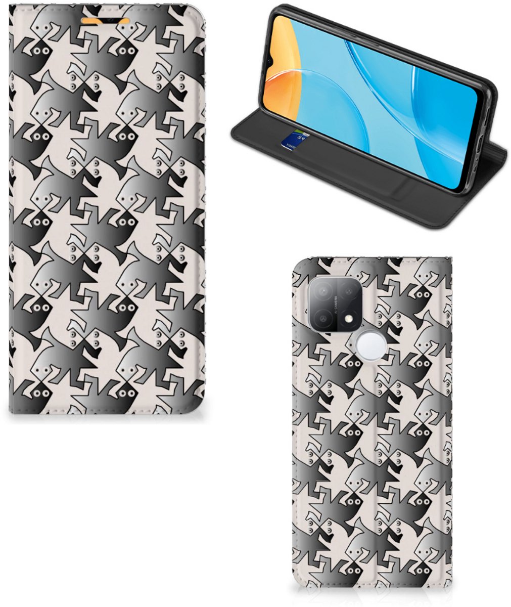 OPPO A15 Hoesje maken Salamander Grey