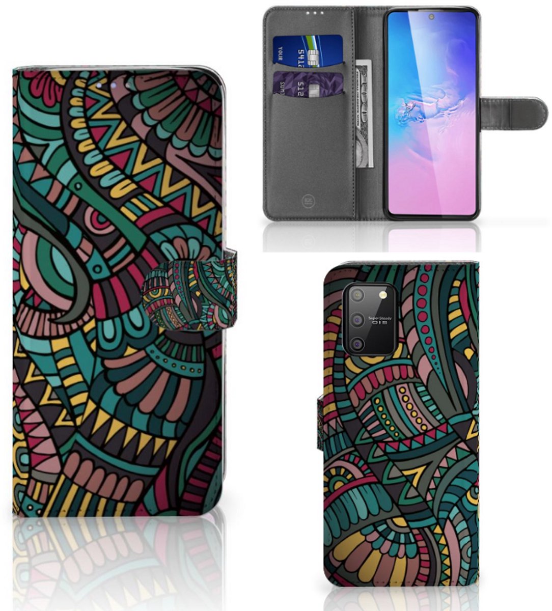 Boekhoesje voor Samsung S10 Lite Telefoon Hoesje Aztec