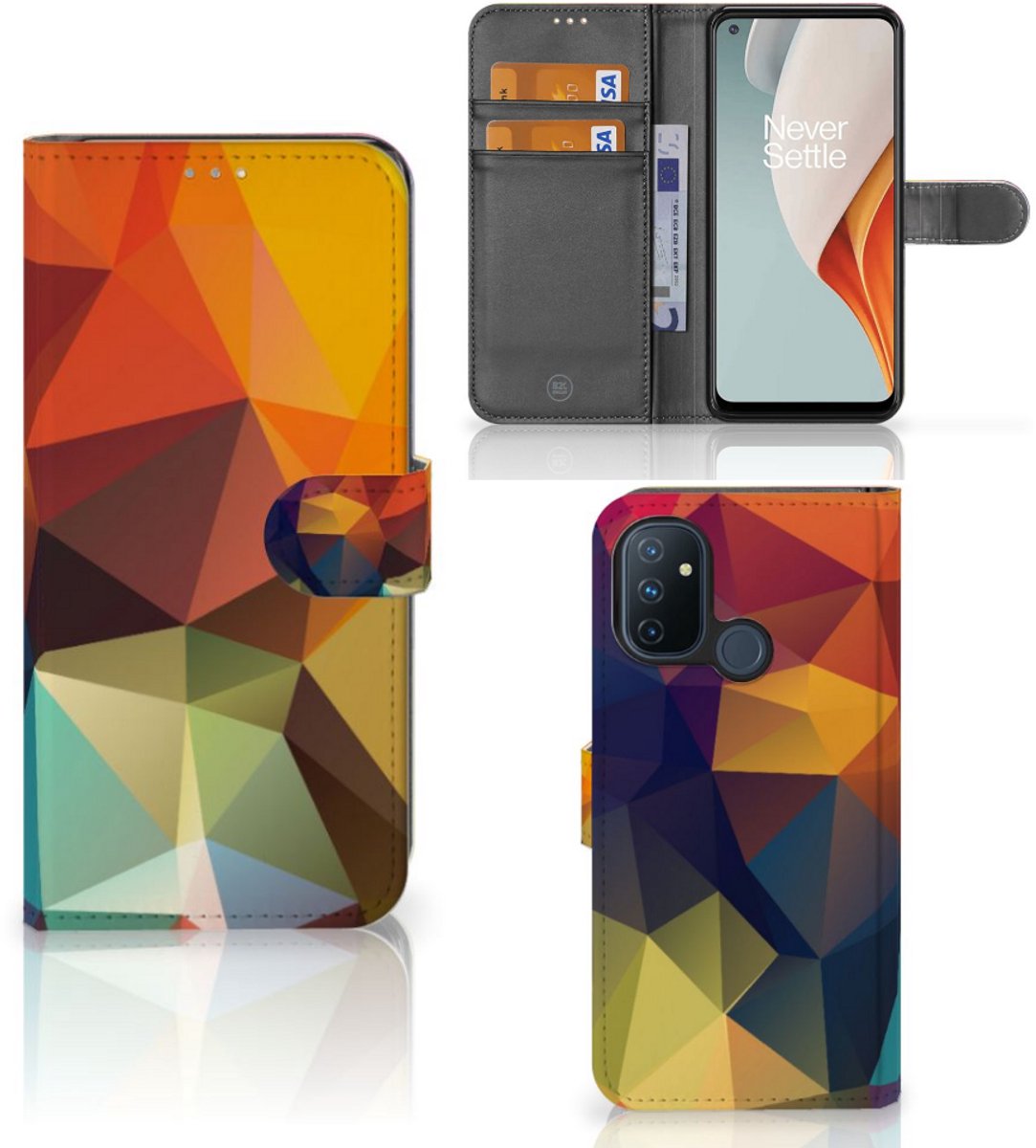OnePlus Nord N100 Book Case Polygon Color