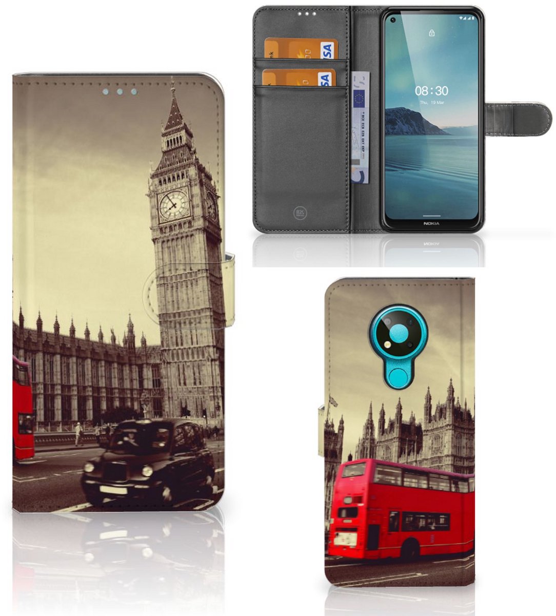 Boekhoesje voor Nokia 3.4 Flip Cover Londen