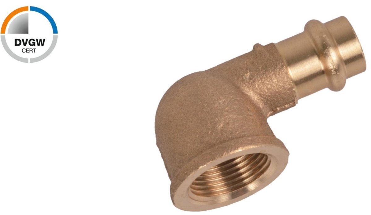 KIRCHHOFF BR Knie 90° Blanco - 18 mm x 1/2"BI - 1 Mof - (P4090g)