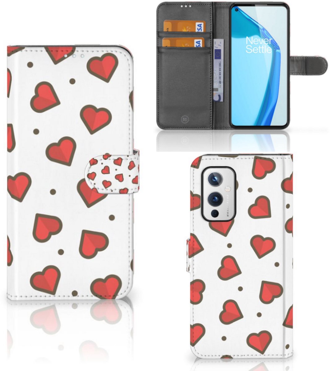 OnePlus 9 Telefoon Hoesje Hearts