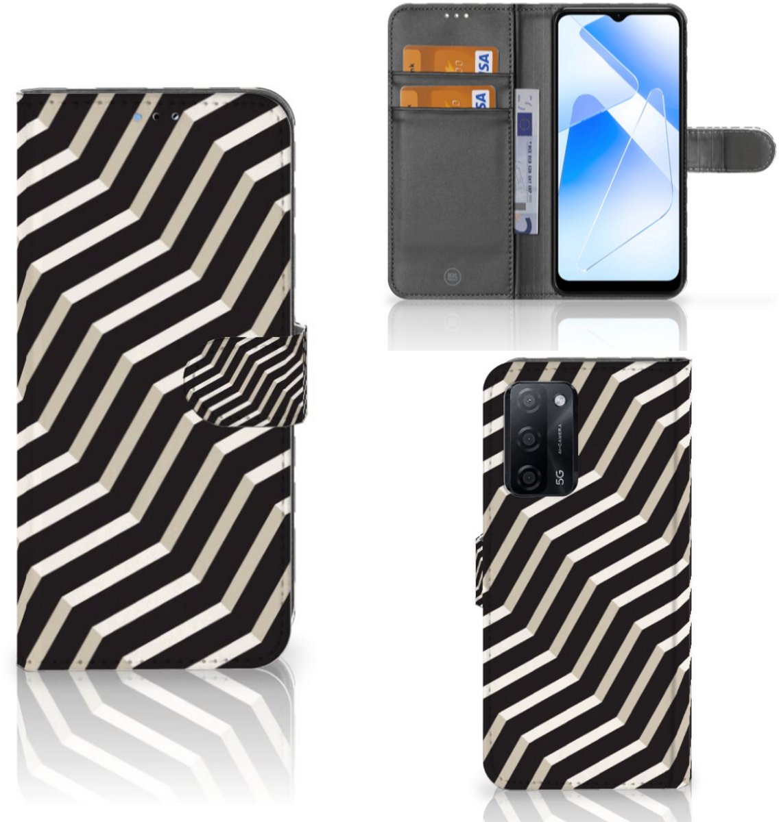 OPPO A16/A16s/A54s Book Case Illusion