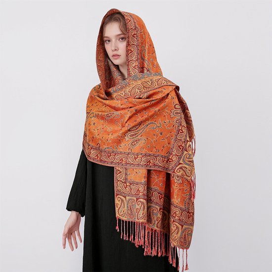 PIOYMEYA Stola voor avondjurk dames pashmina sjaal sjaal winter lange grote warme sjaals, roze-2, L