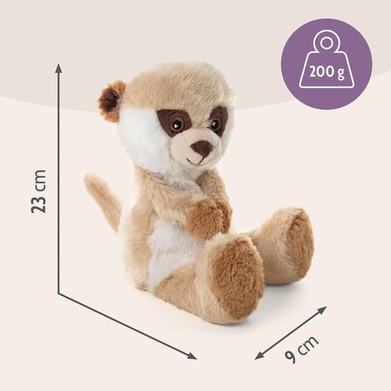 Warmtekussen Stokstaartje - Knuffelkussen Baby - Baby Ontspanning - Uitneembare Gierstvulling - ca. 23 cm - Bruin — afbeelding 2
