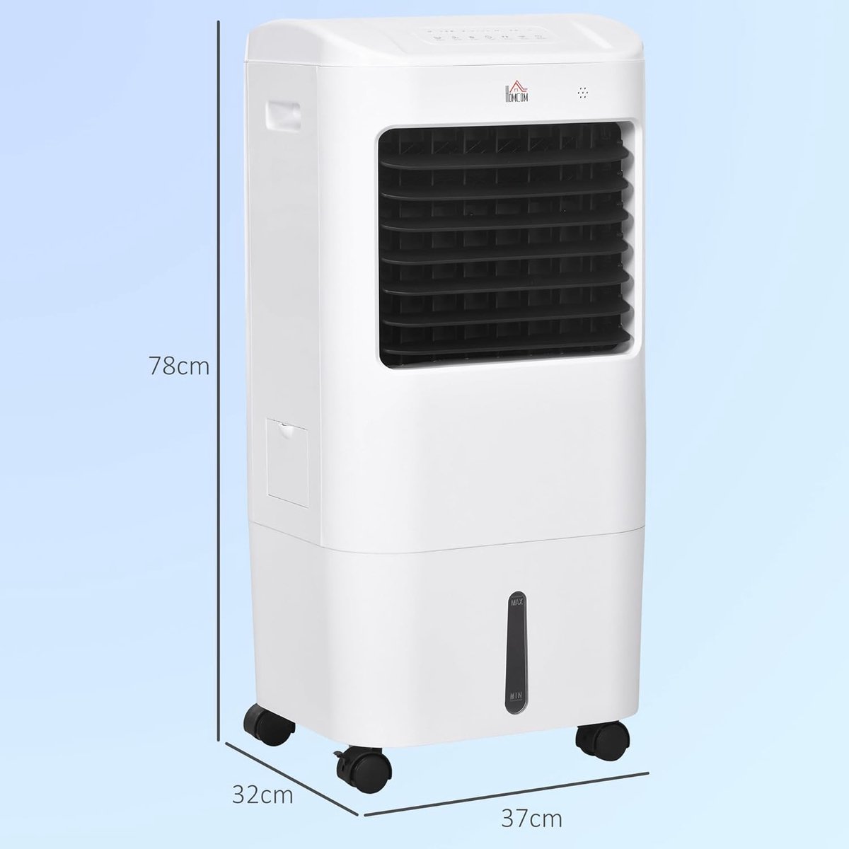 Mobiele Airco - Luchtkoeler Bevochtiger - Ruimte Koelen - 3-in-1 Functie - 37 x 32 x 78 cm - Wit — afbeelding 6